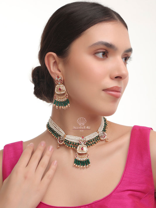 Regal Heritage Harmony Necklace Set | Front Design | SeaShell4U Jewels