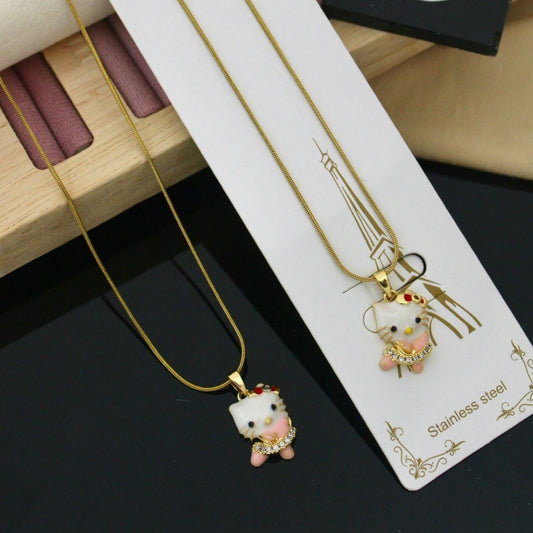 Classy and elegant hello kitty cute korean necklace || Seashell4u