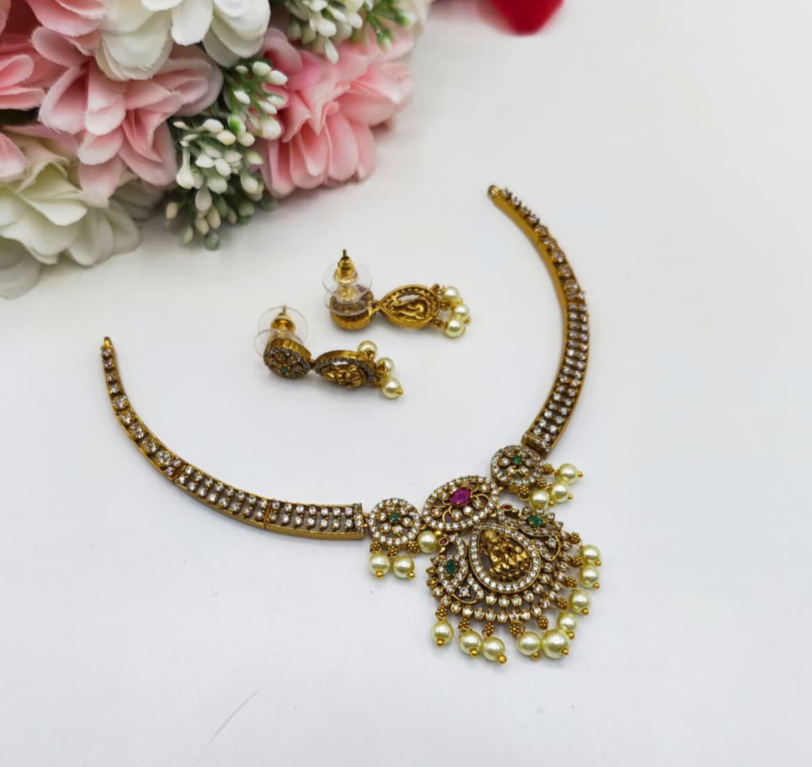 Graceful Temple Heritage Necklace | Front View | SeaShell4U Jewels