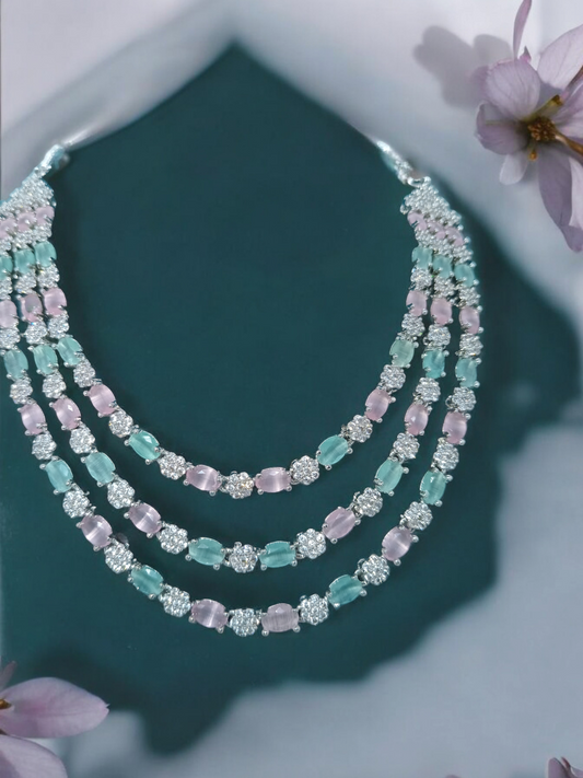 Dazzling Diamond Necklace Set For Women