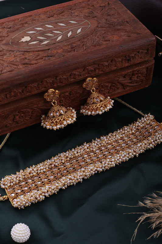 SwarnaMoti - Pearl Necklace Set