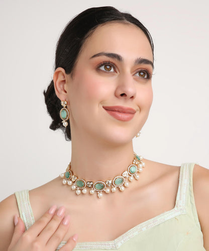 Seagreen Kundan Majesty