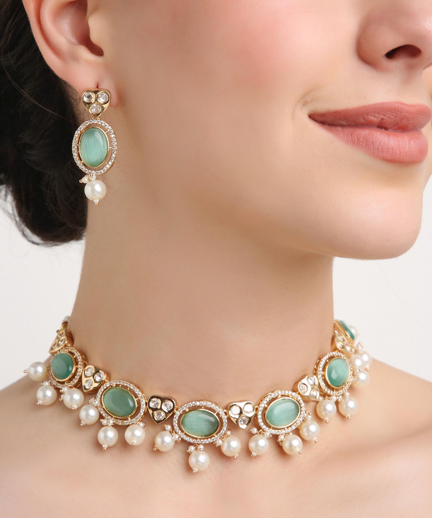 Seagreen Kundan Majesty