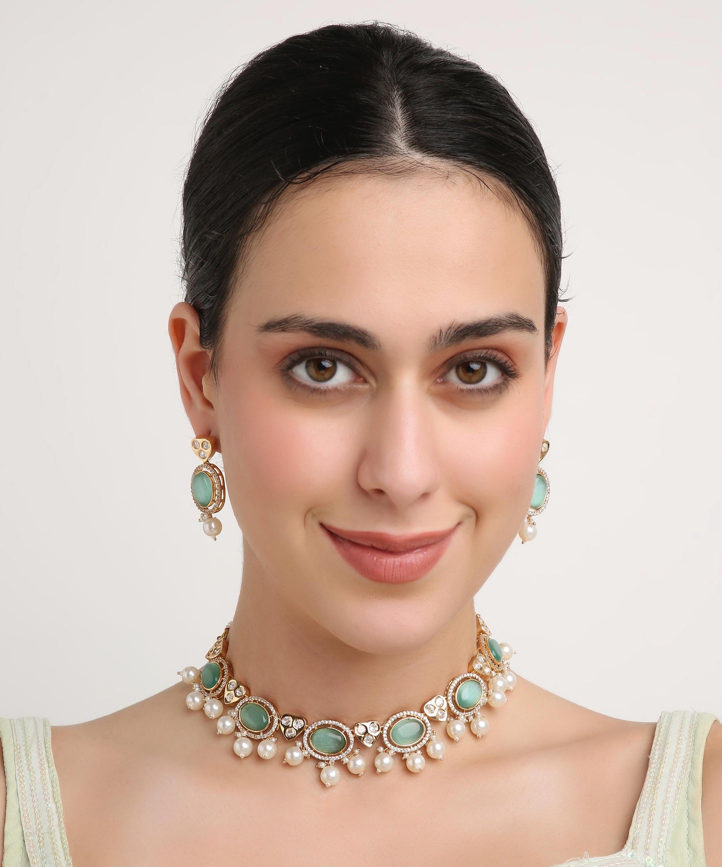 Seagreen Kundan Majesty