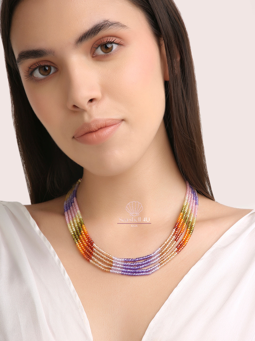 Classic AuraFlow Necklace | Front Design | SeaShell4U Jewels