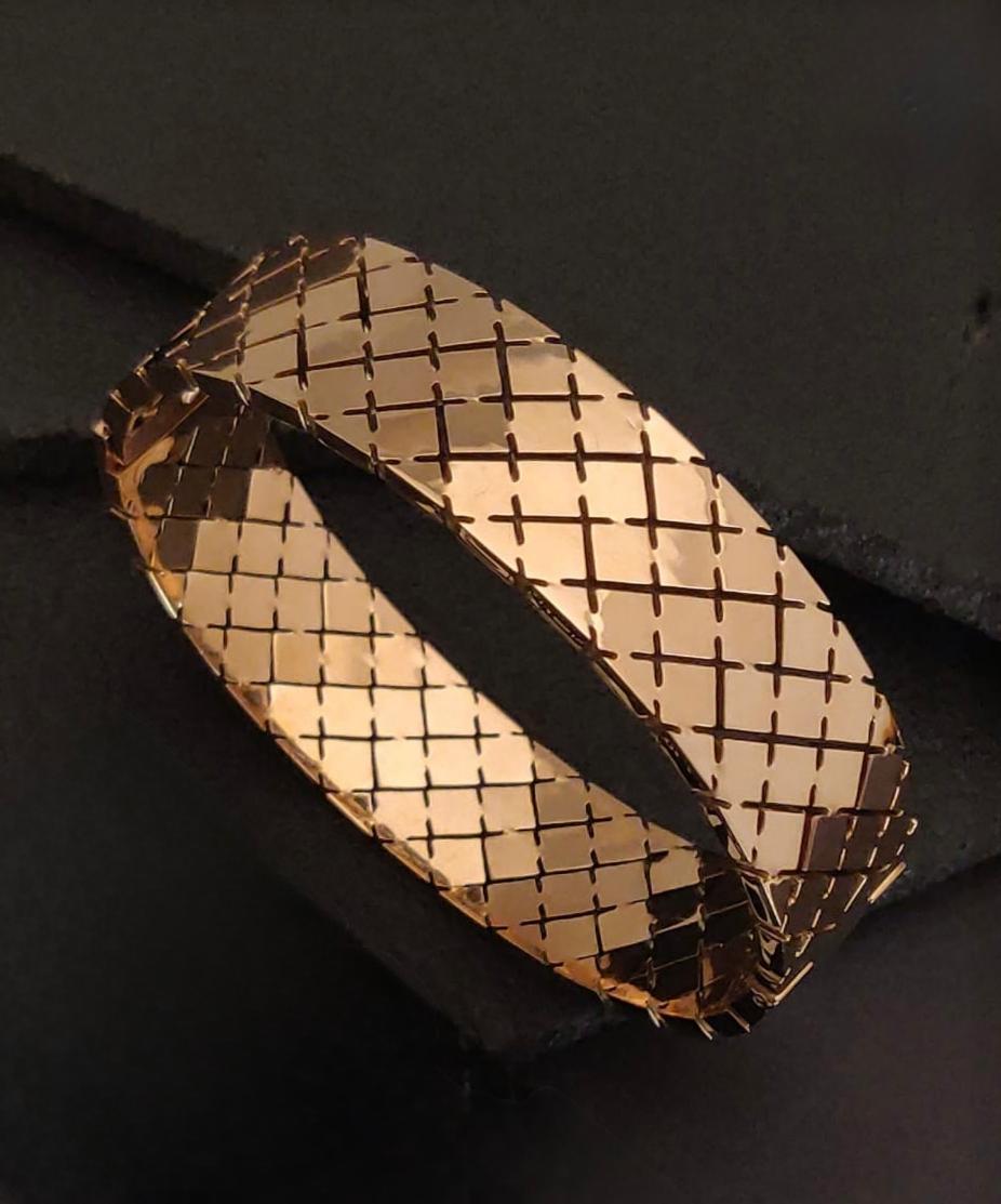 Classic Gold Brass Elegant Bracelet | Front Design | SeaShell4U Jewels