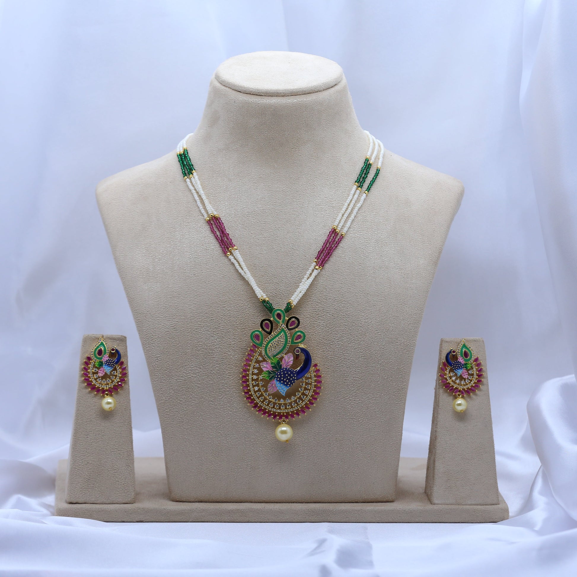 Elegant Aura Premium Golden Brass Necklace | Front Design | SeaShell4U Jewels