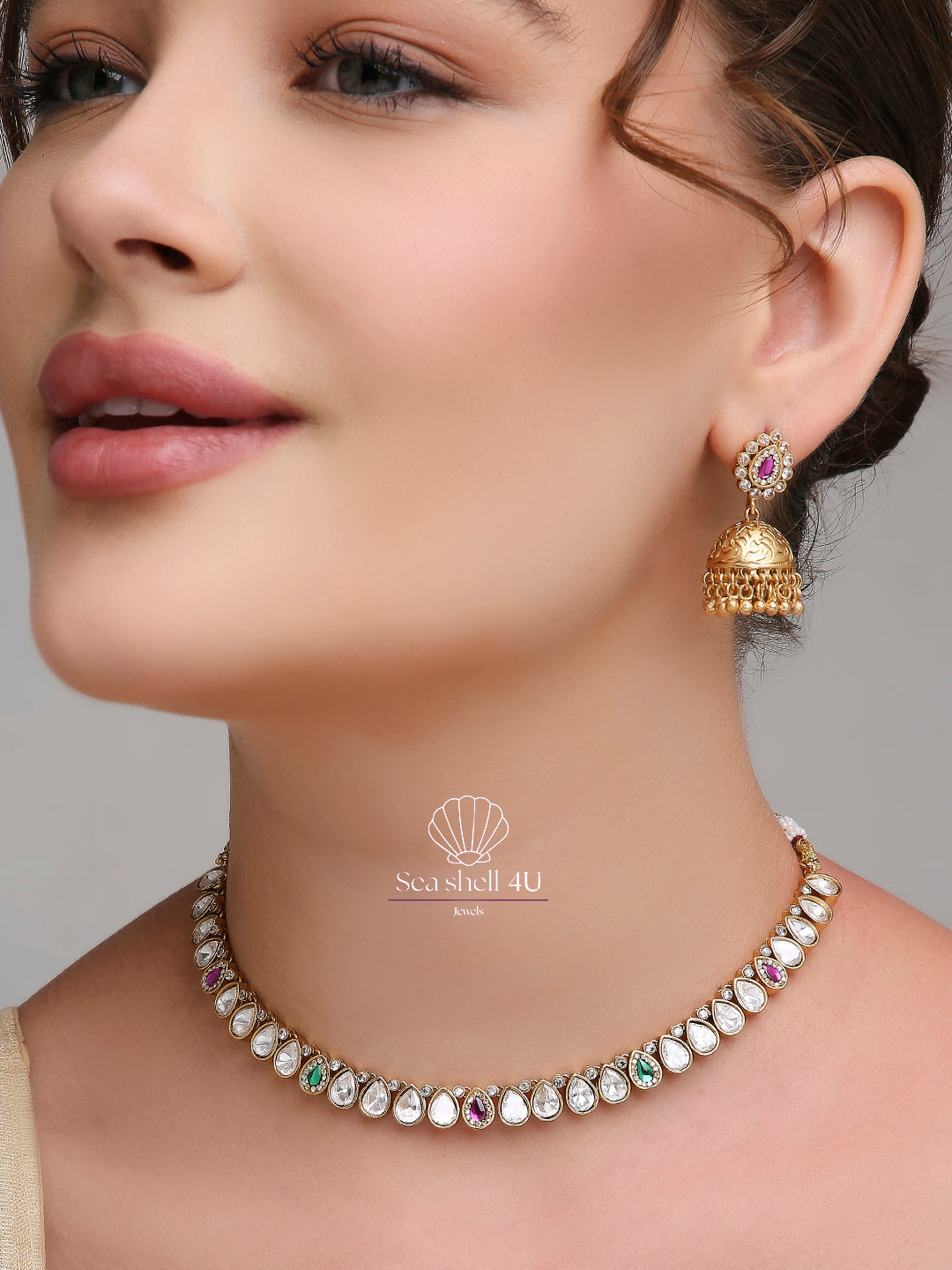 Regal Antique Elegance Necklace for Women | Front View | SeaShell4U Jewels