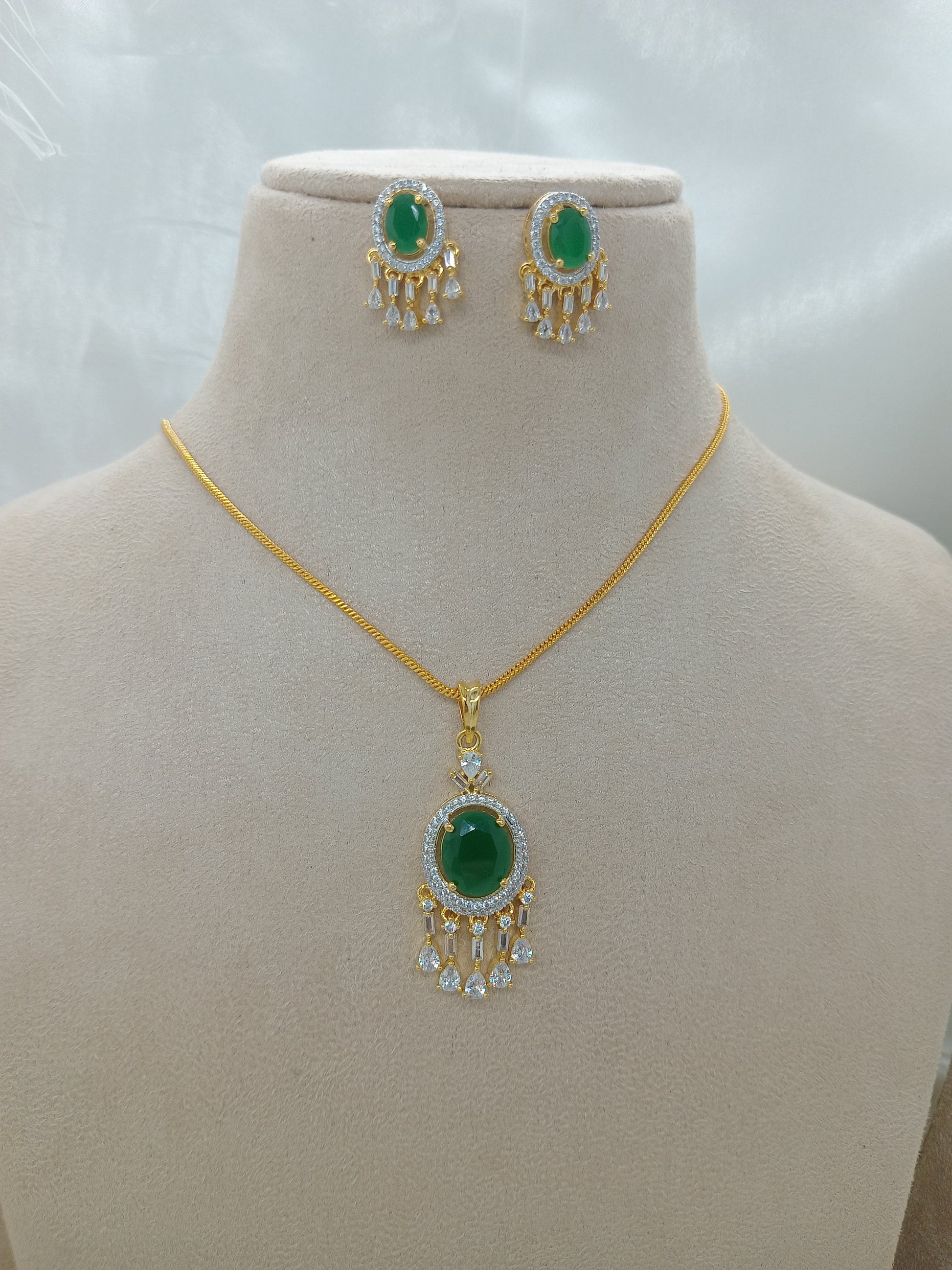 Elegant Gold Brass Necklace Set for Women | Front Design | SeaShell4U Jewels