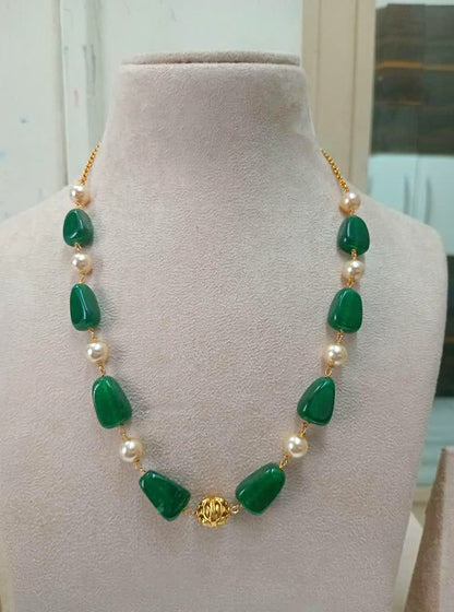 Regal Semi-Precious Stone Necklace | Front Design | SeaShell4U Jewels