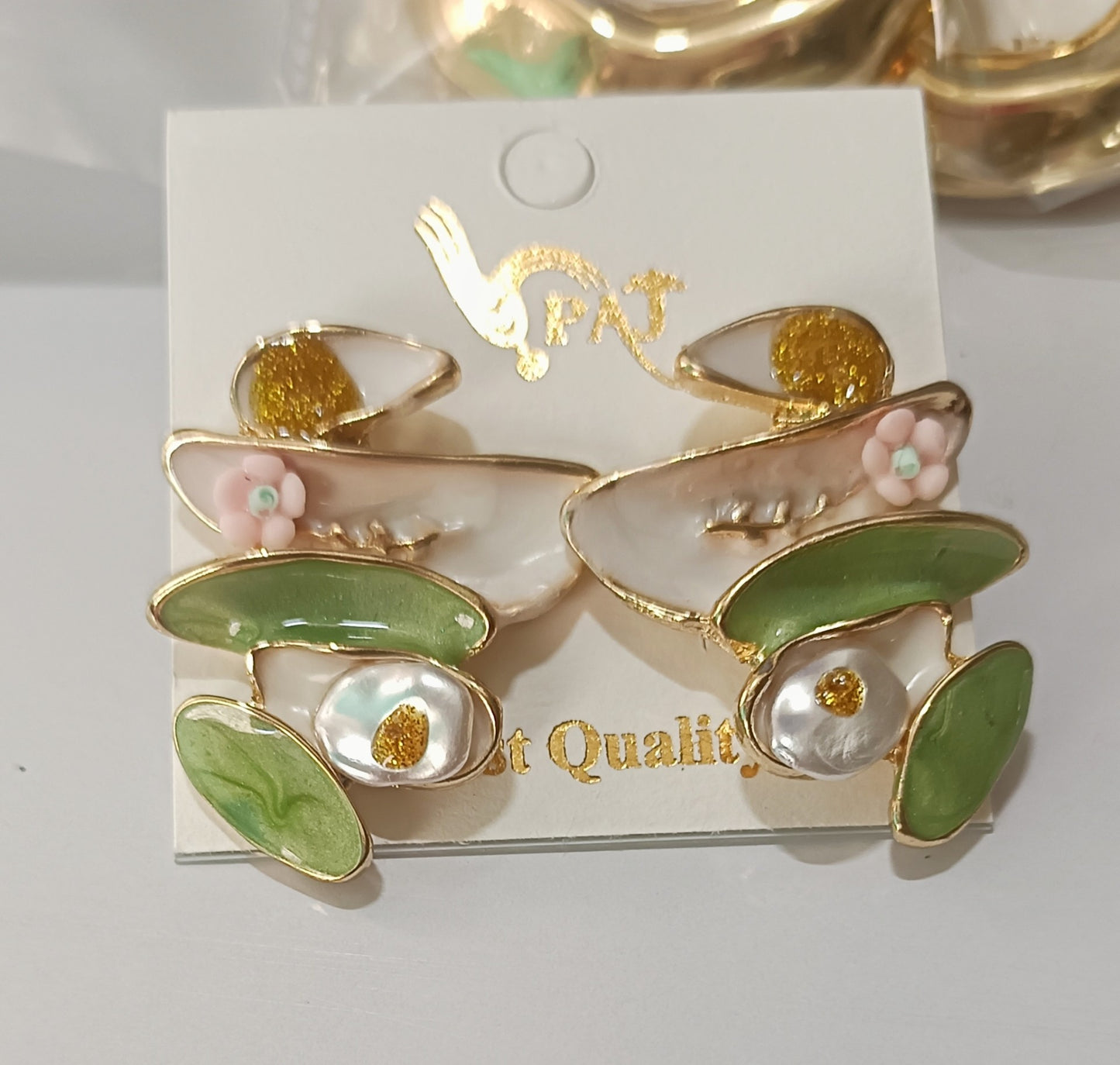 Gold Brass Premium & Elegant Earring For Women