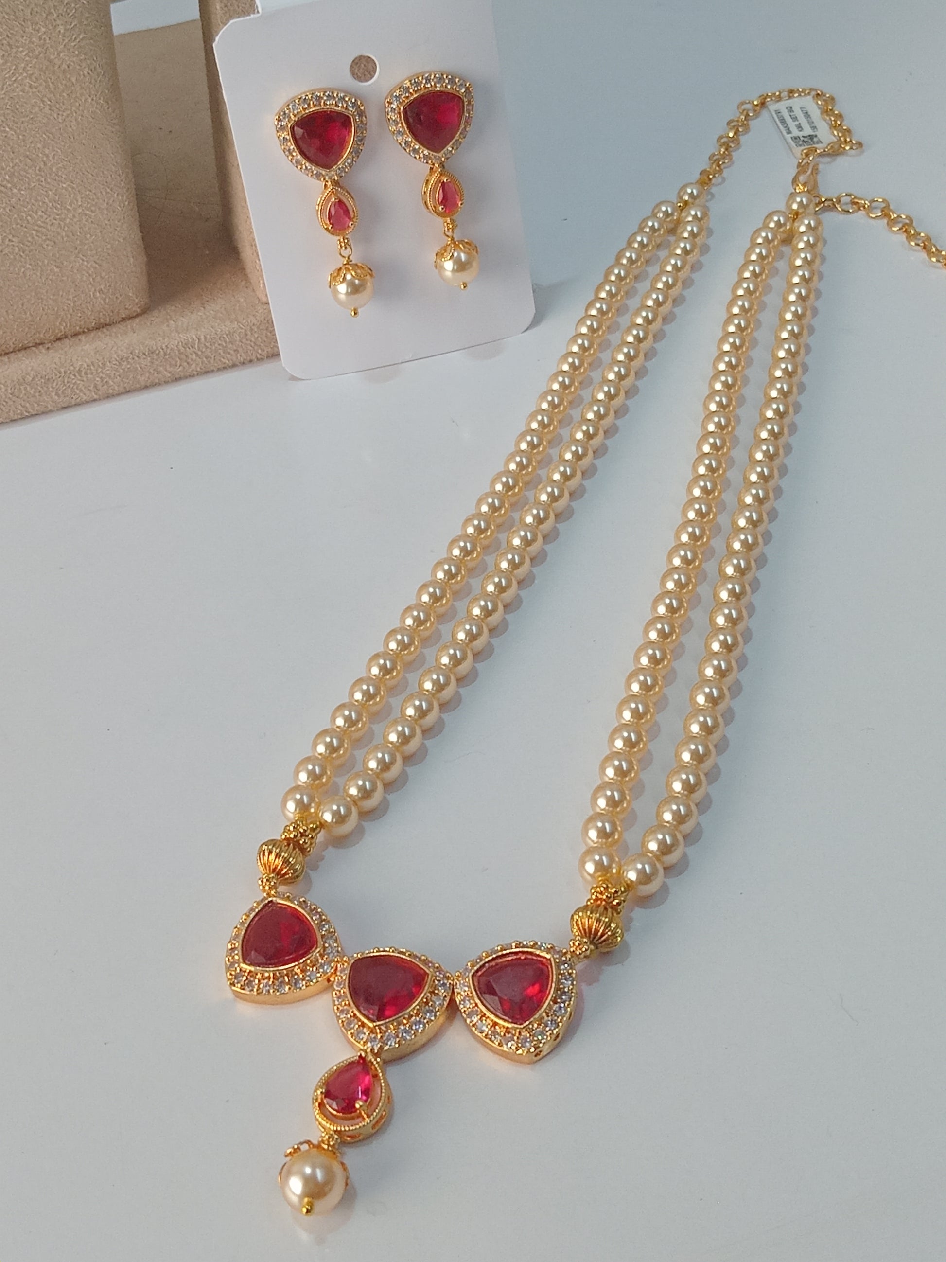 Premium Royal Moti Haar Jewellery | Front View | SeaShell4U Jewels