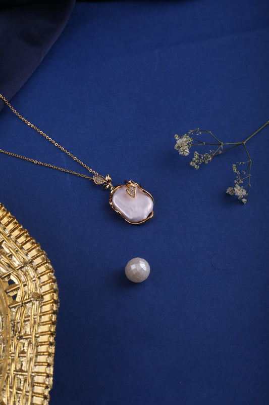 Gold Brass Premium & Elegant Pendant Set For Women