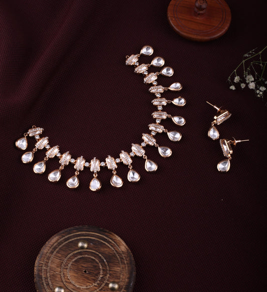 Dazzling Diamond Necklace Set For Women