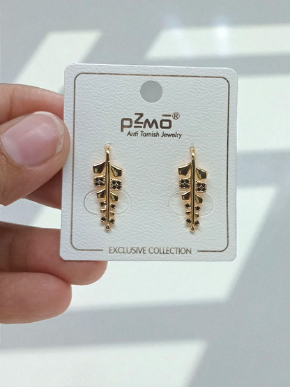Black & Gold Brass Premium & Elegant Earrings For Women