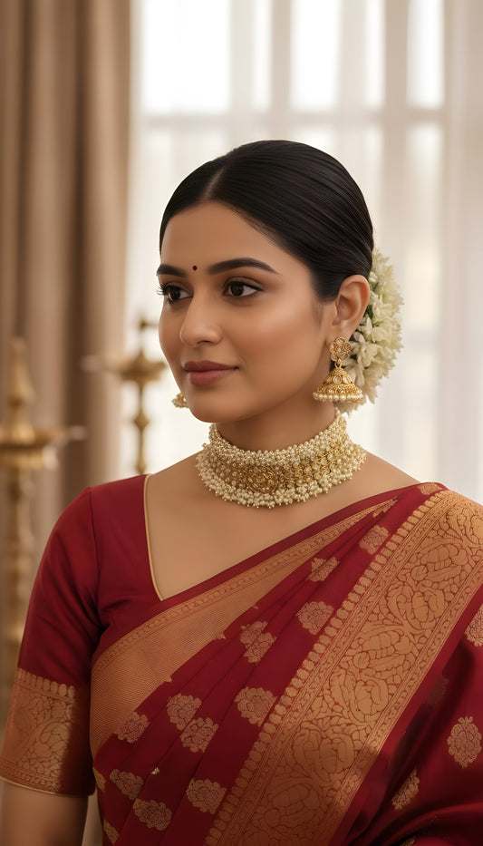 SwarnaMoti - Pearl Necklace Set