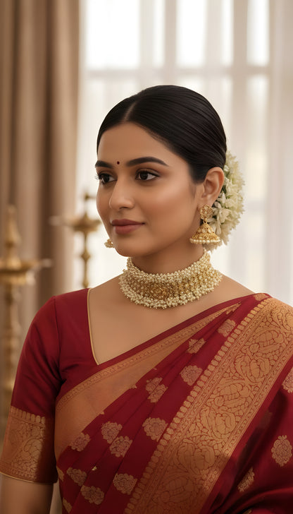 SwarnaMoti - Pearl Necklace Set