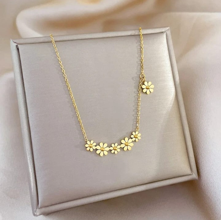 Premium Lil Flower Korean Necklace | Front View | SeaShell4U Jewels