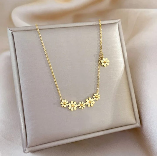Premium Lil Flower Korean Necklace | Front View | SeaShell4U Jewels