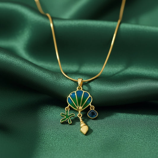 Green Korean Necklace || Seashell4u