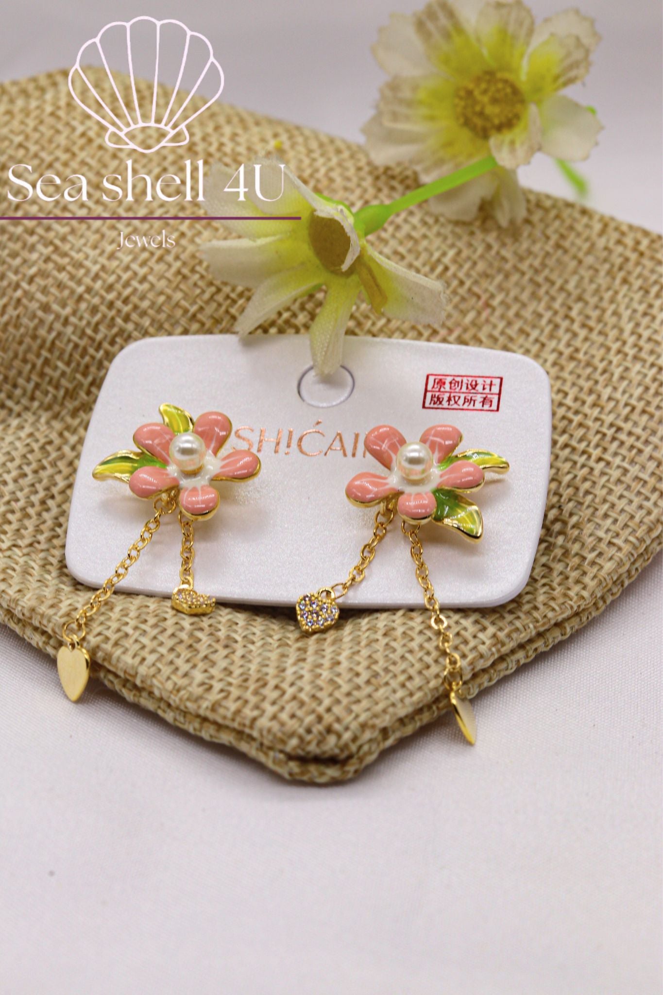 Korean Flower Earrings