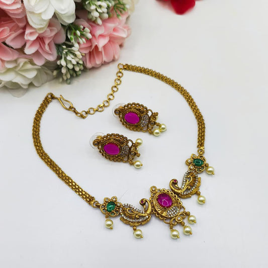 Serene Swan Charm Necklace | Front View | SeaShell4U Jewels
