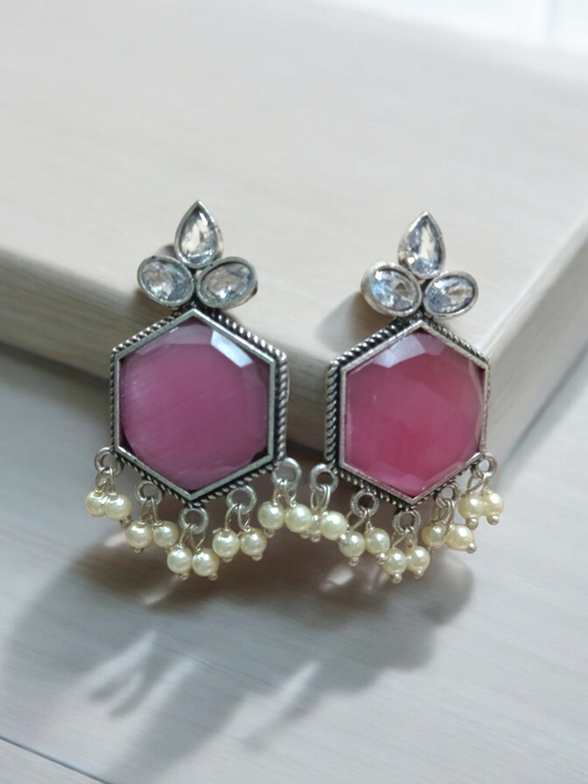 Royal Pearl Charm Premium Earrings | Front Design | SeaShell4U Jewels