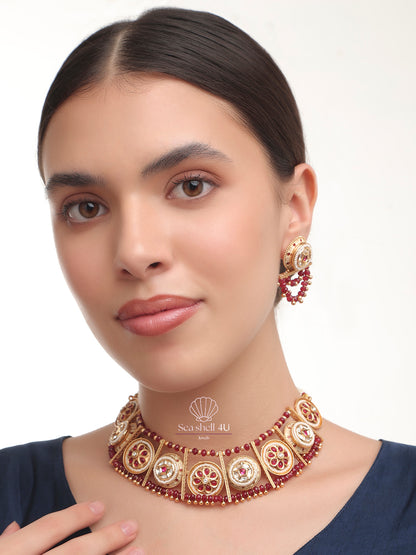 Royal Choker Necklace for Women | Front View | SeaShell4U Jewels