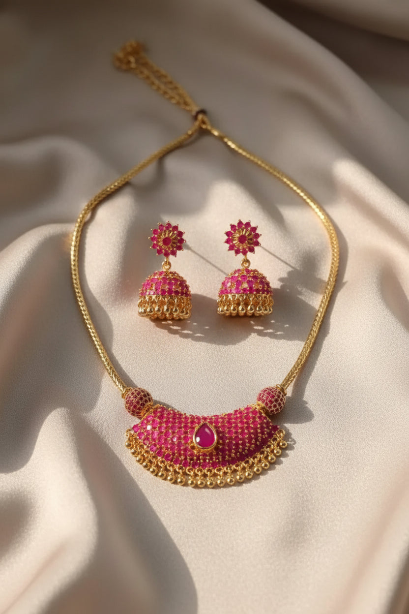 Traditional RaniHaar Necklace | Front View | SeaShell4U Jewels