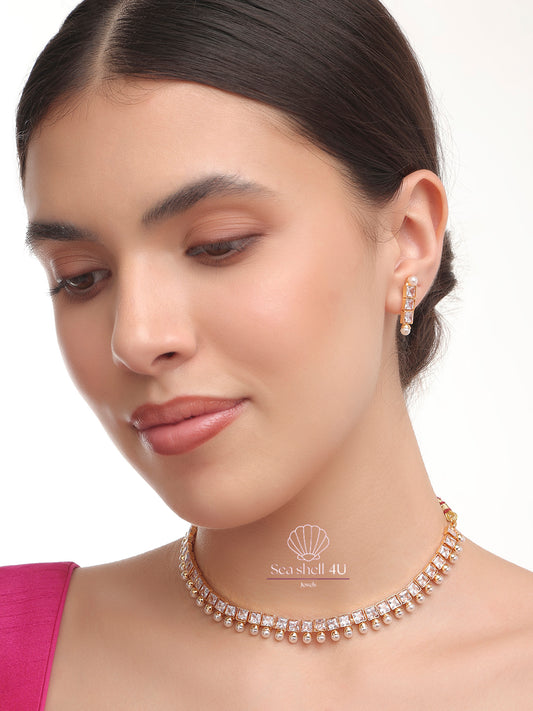 Timeless Grace Necklace Set for Women | Front View | SeaShell4U Jewels
