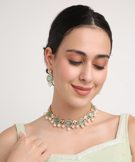 Seagreen Kundan Majesty