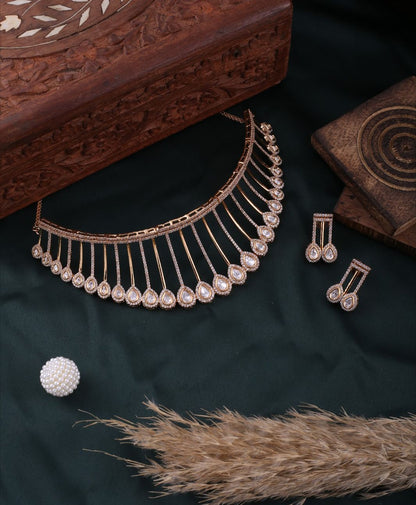 Dazzling Diamond Necklace Set For Women