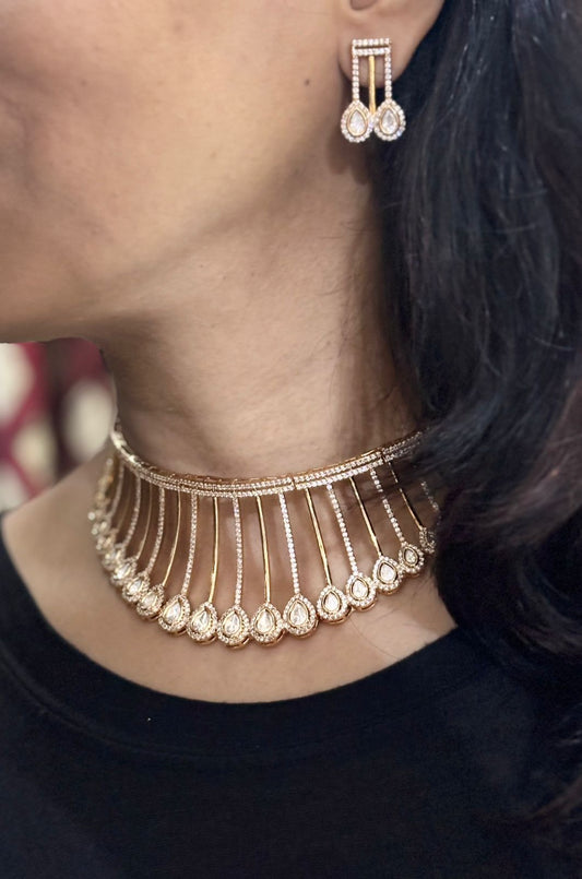 Dazzling Diamond Necklace Set For Women