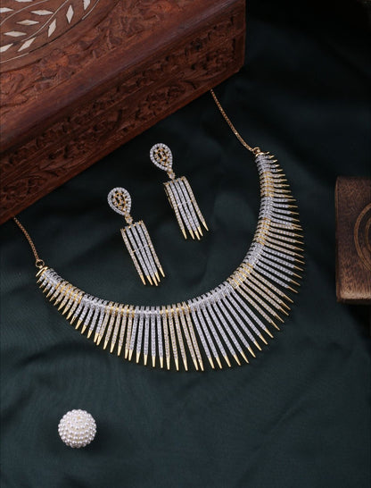 Dazzling Diamond Necklace Set For Women