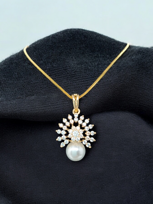 Gold Brass Premium & Elegant Pendant For Women