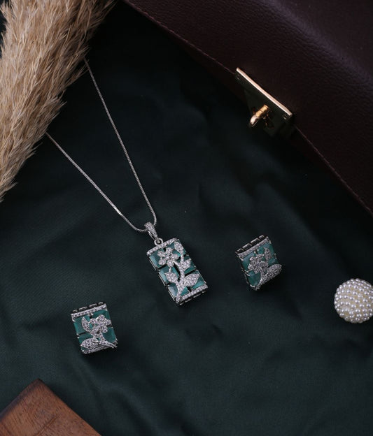 Gold Brass Premium & Elegant Pendant Set For Women