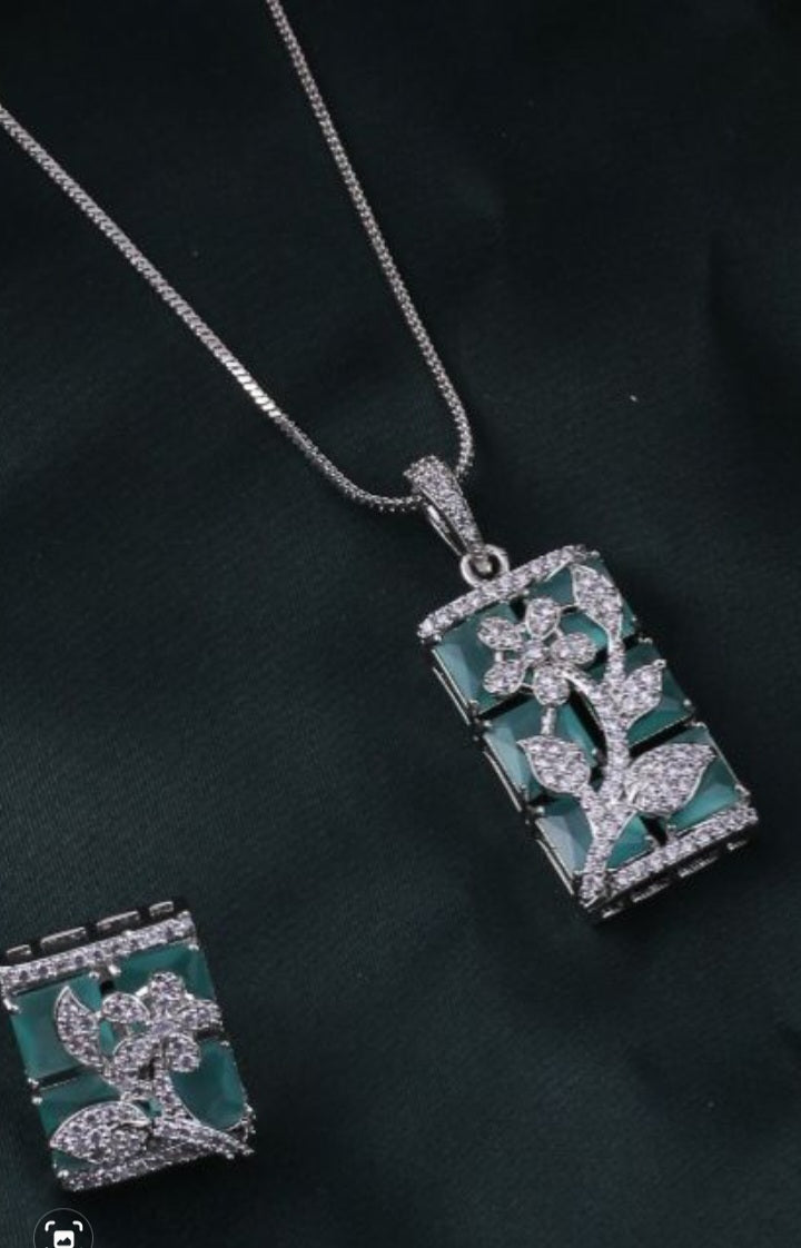 Gold Brass Premium & Elegant Pendant Set For Women
