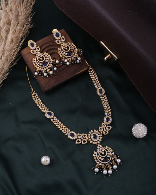 Dazzling Diamond Necklace Set For Women