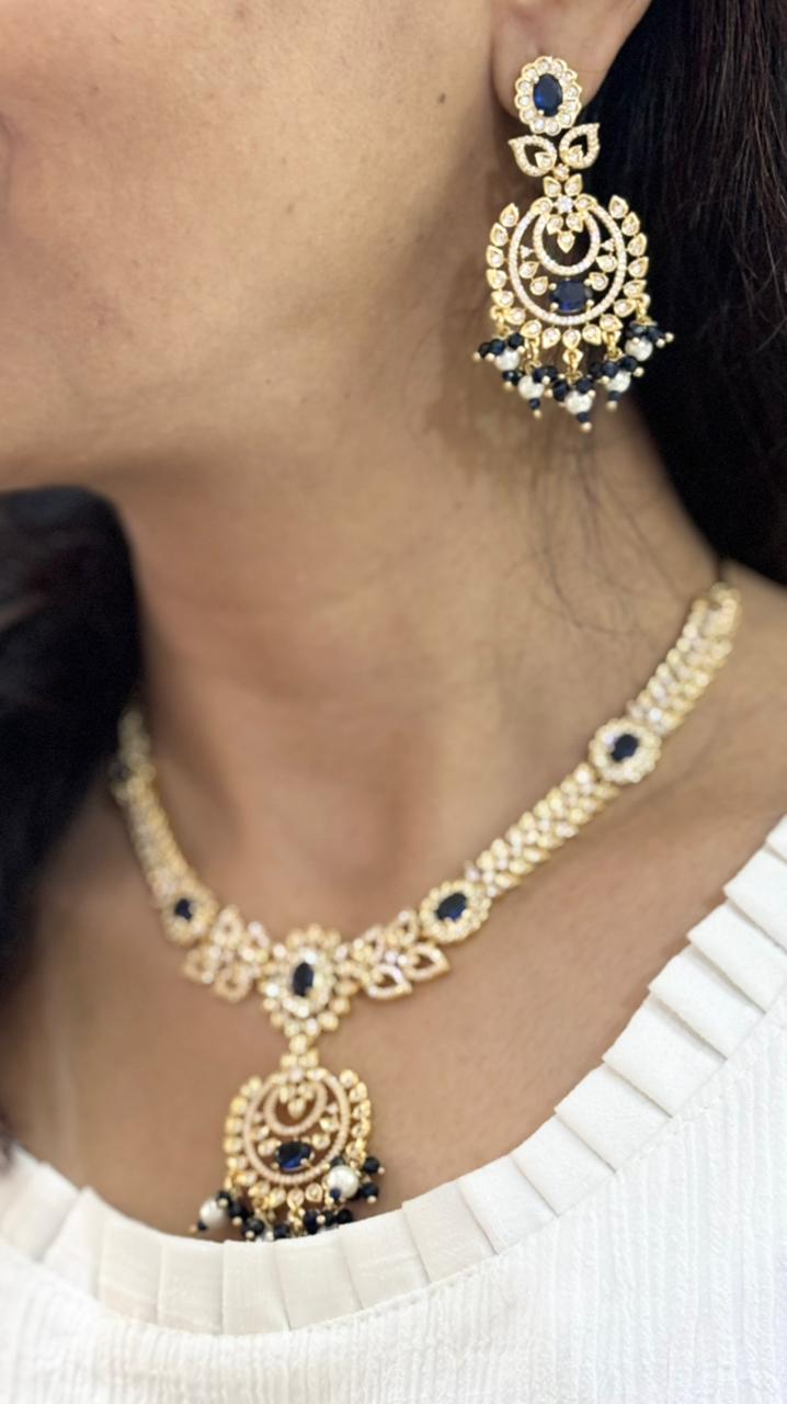 Dazzling Diamond Necklace Set For Women