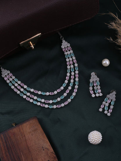Dazzling Diamond Necklace Set For Women