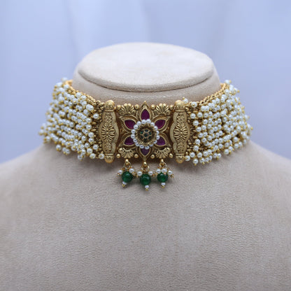 SwarnaMoti - Pearl Necklace Set For Women