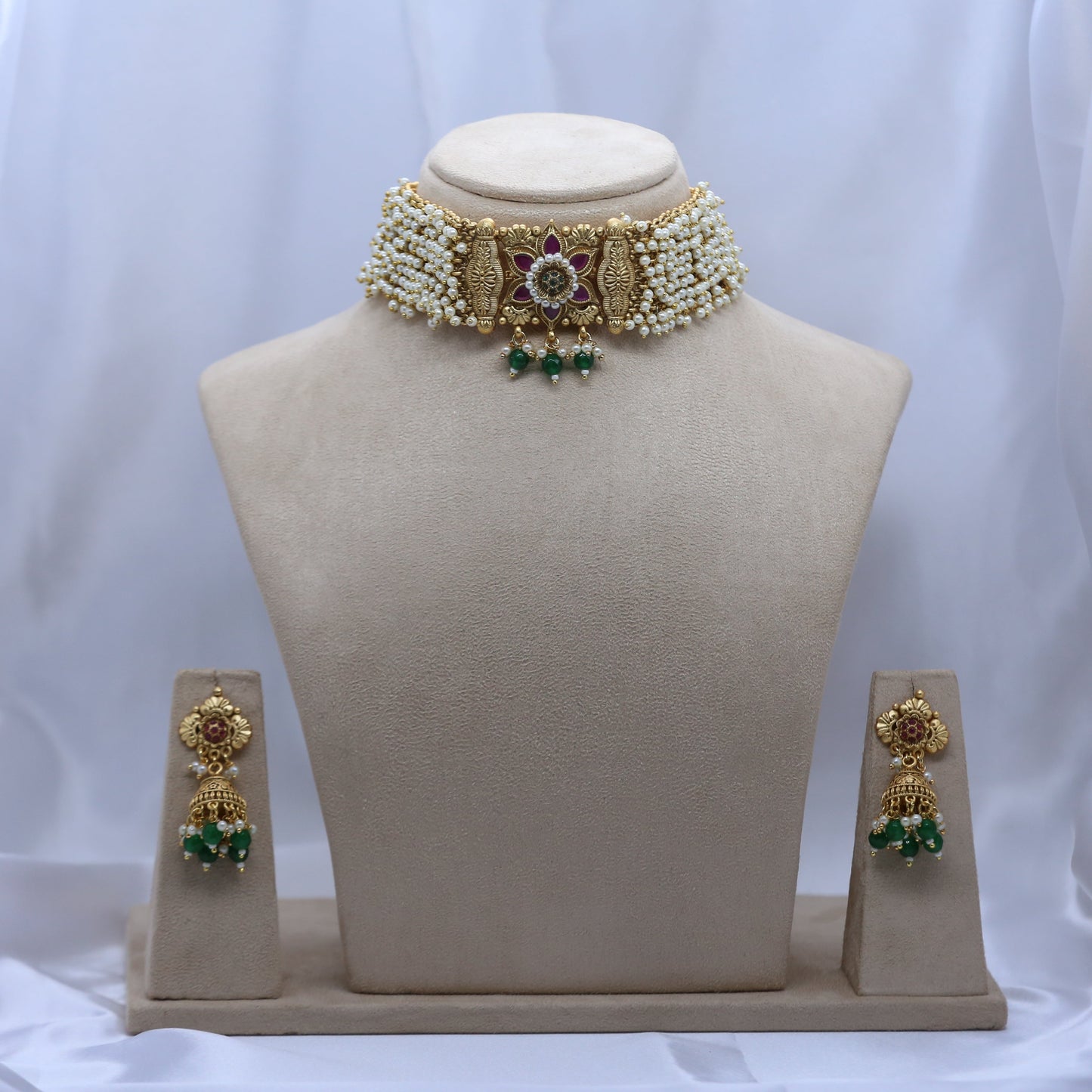 SwarnaMoti - Pearl Necklace Set For Women