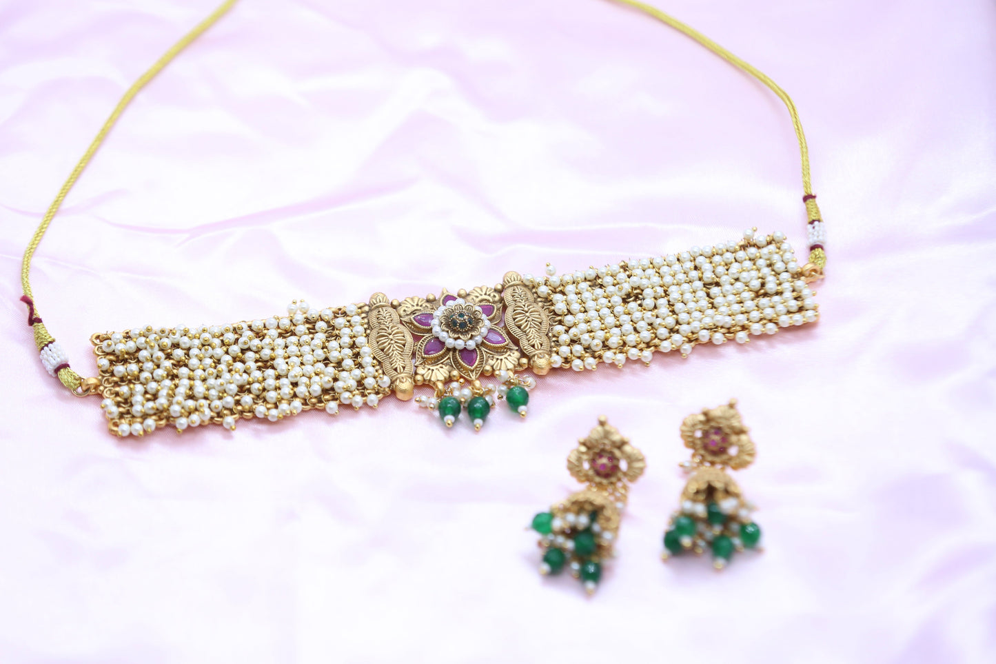 SwarnaMoti - Pearl Necklace Set For Women