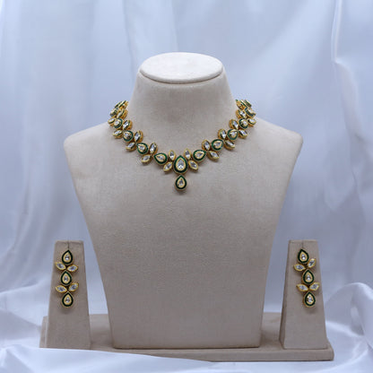 Gold Brass Premium & Elegant Kundan Set For Women