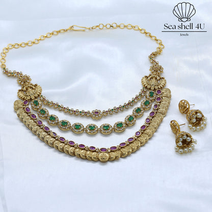 Shringarika Temple Necklace Jewellery Set