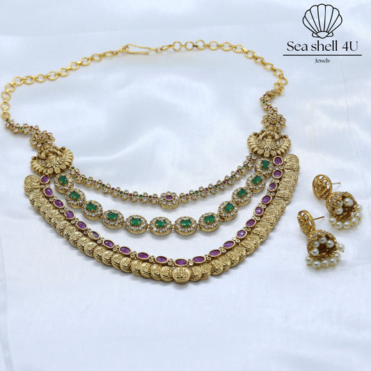 Shringarika Temple Necklace Jewellery Set