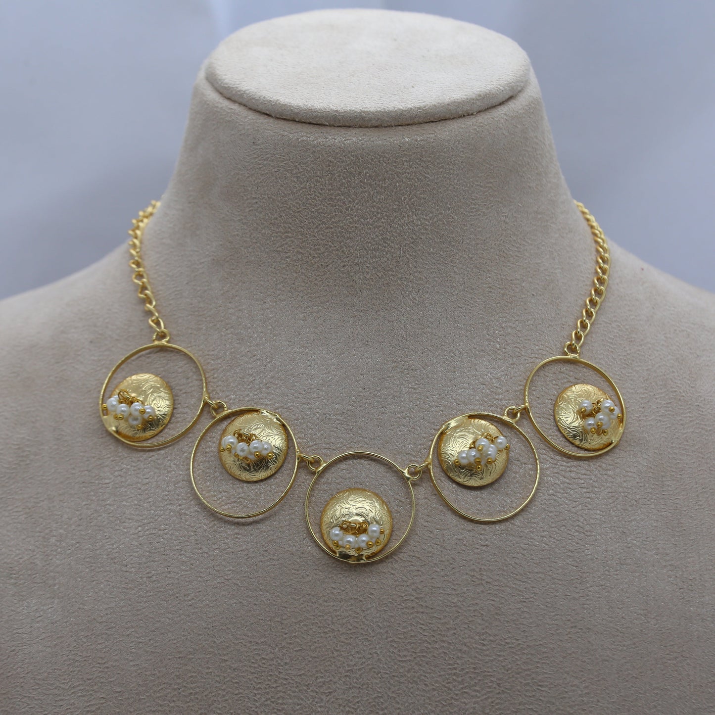 Gold Brass Premium & Elegant Kundan Set For Women