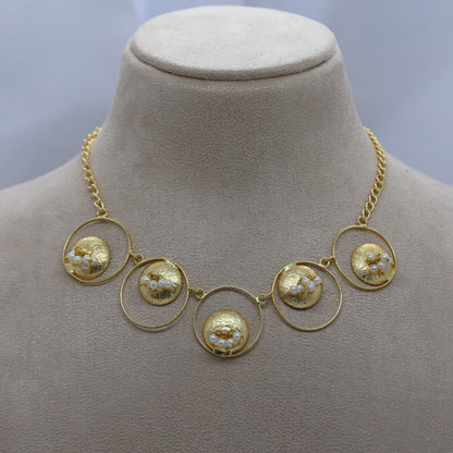 Gold Brass Premium & Elegant Kundan Set For Women