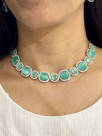 Dazzling Diamond Necklace Set For Women