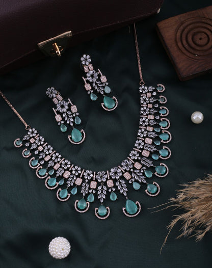 Dazzling Diamond Necklace Set For Women